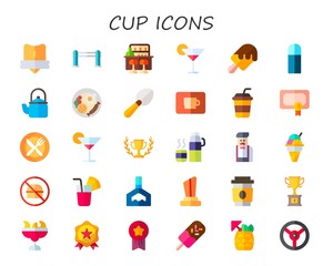 cup icon set
