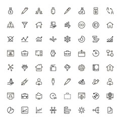 Freelance line icon set. Collection of high quality black outline logo for web site design and mobile apps. Vector illustration on a white background