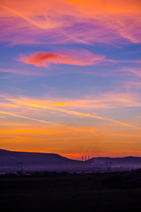 Fototapeta na wymiar Landscape at the sunset