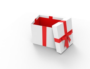 3D rendering of a gift isolated in studio background