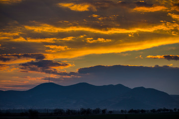Landscape at the sunset