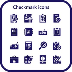 checkmark icon set