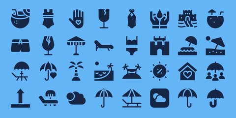 umbrella icon set
