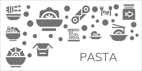 pasta icon set