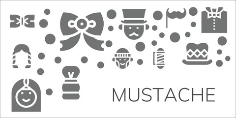 mustache icon set