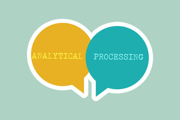 Handwriting text writing Analytical Processing. Concept meaning easily View Write Reports Data Mining and Discovery.