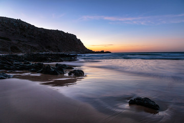 Fototapeta na wymiar Sunrise at Petrel Cove, Victor Harbor, South Australia