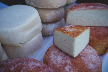 Mexican Cheeses at Market in Mexico City