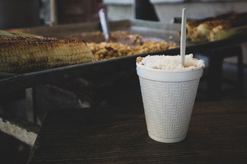 Cup of Esquites (Street Corn) in Mexico City