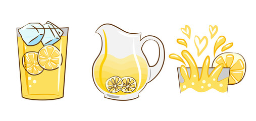 lemonade vector graphic design clipart