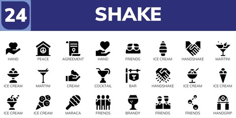 shake icon set