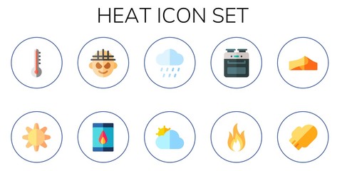 heat icon set