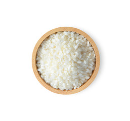 japanese rice on white background