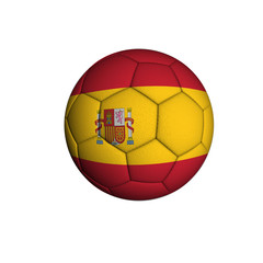 Soccer ball with a Spanish flag