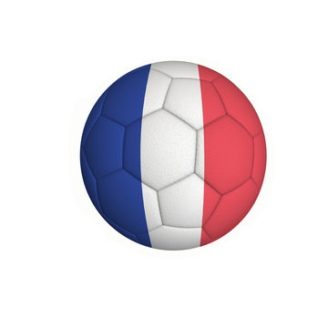 Soccer ball with French flag