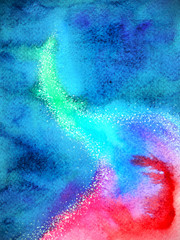 abstract colorful way road fantasy street watercolor painting illustration design hand drawn