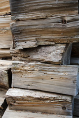 stack of old logs