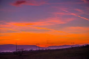 Colorfull sky at the sunset