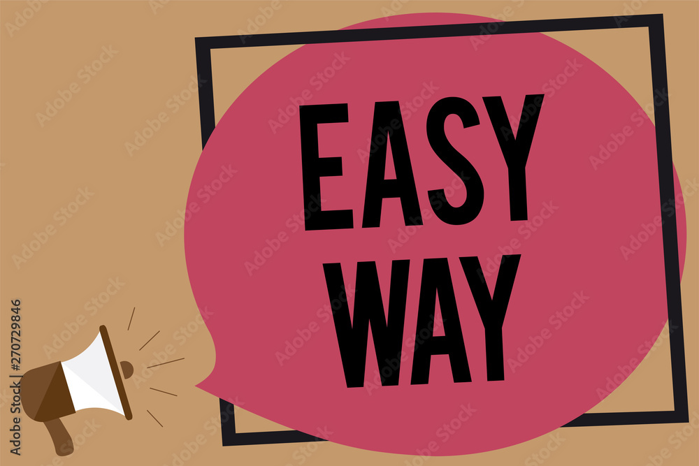 Poster writing note showing easy way. business photo showcasing making hard decision between two less and m