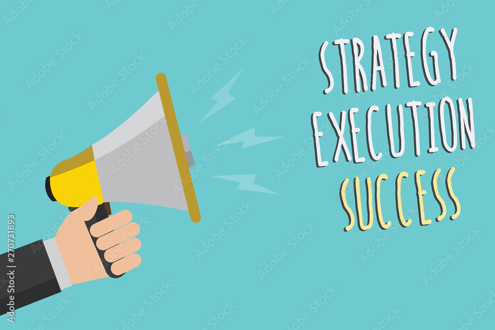 Poster text sign showing strategy execution success. conceptual photo putting plan or list and start doing 
