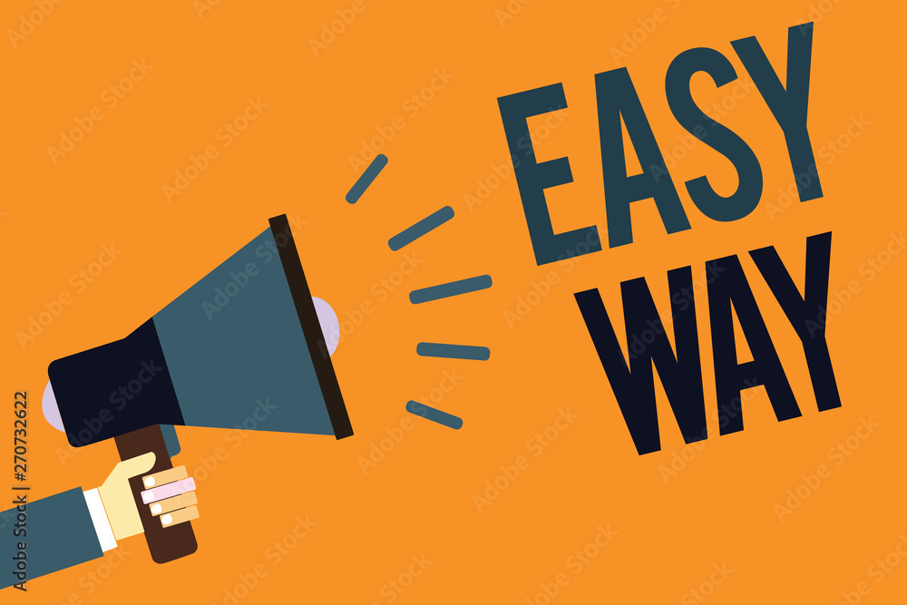 Poster writing note showing easy way. business photo showcasing making hard decision between two less and m