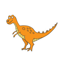 Cute dinosaur in comic cartoon style