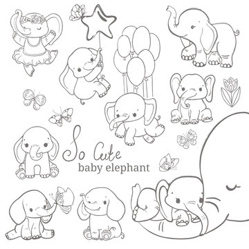Download 3 974 Best Baby Elephant Clipart Images Stock Photos Vectors Adobe Stock