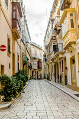 Beautiful narrow streets in Malta