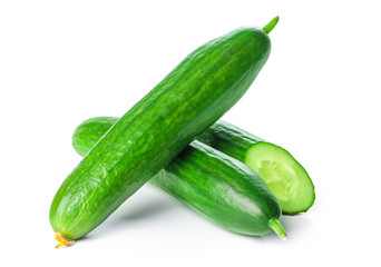 Cucumber isolated on white background