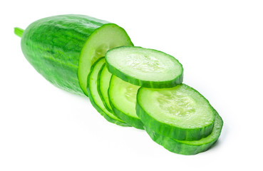 Cucumber isolated on white background