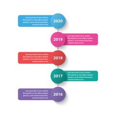 colorful timeline infographic with 5 options design template, Infographics management, finance, analytics, presentation. Vector illustration