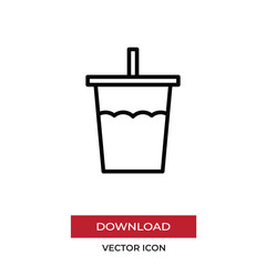 Drink vector icon in modern style for web site and mobile app