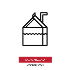 Milk vector icon in modern style for web site and mobile app