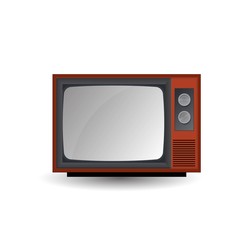 Vector illustration of the old TV.