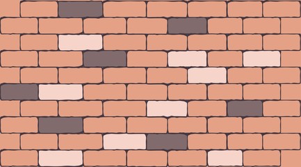 Seamless texture of a cartoon brick wall