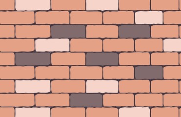 Obraz premium Seamless texture of a cartoon brick wall
