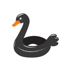 Realistic white swan bird shape swimming pool inflatable ring, tube, float