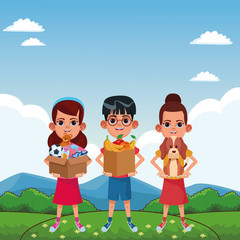 young kids avatar carton character