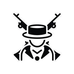 Black solid icon for orion terrorist