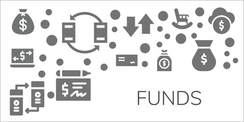 Fototapeta premium funds icon set