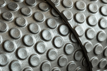 Close up texture of circle button pattern of rubber anti-slip sheet
