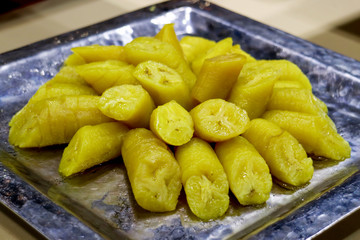 Thai Dessert : Preserved banana - Cultivated Banana in Syrup