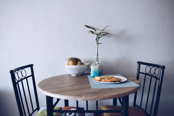 Breakfast table for one