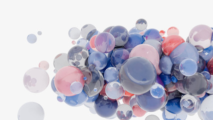 Abstract background with 3d spheres
