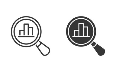 Data analysis vector icon for graphic and web design.