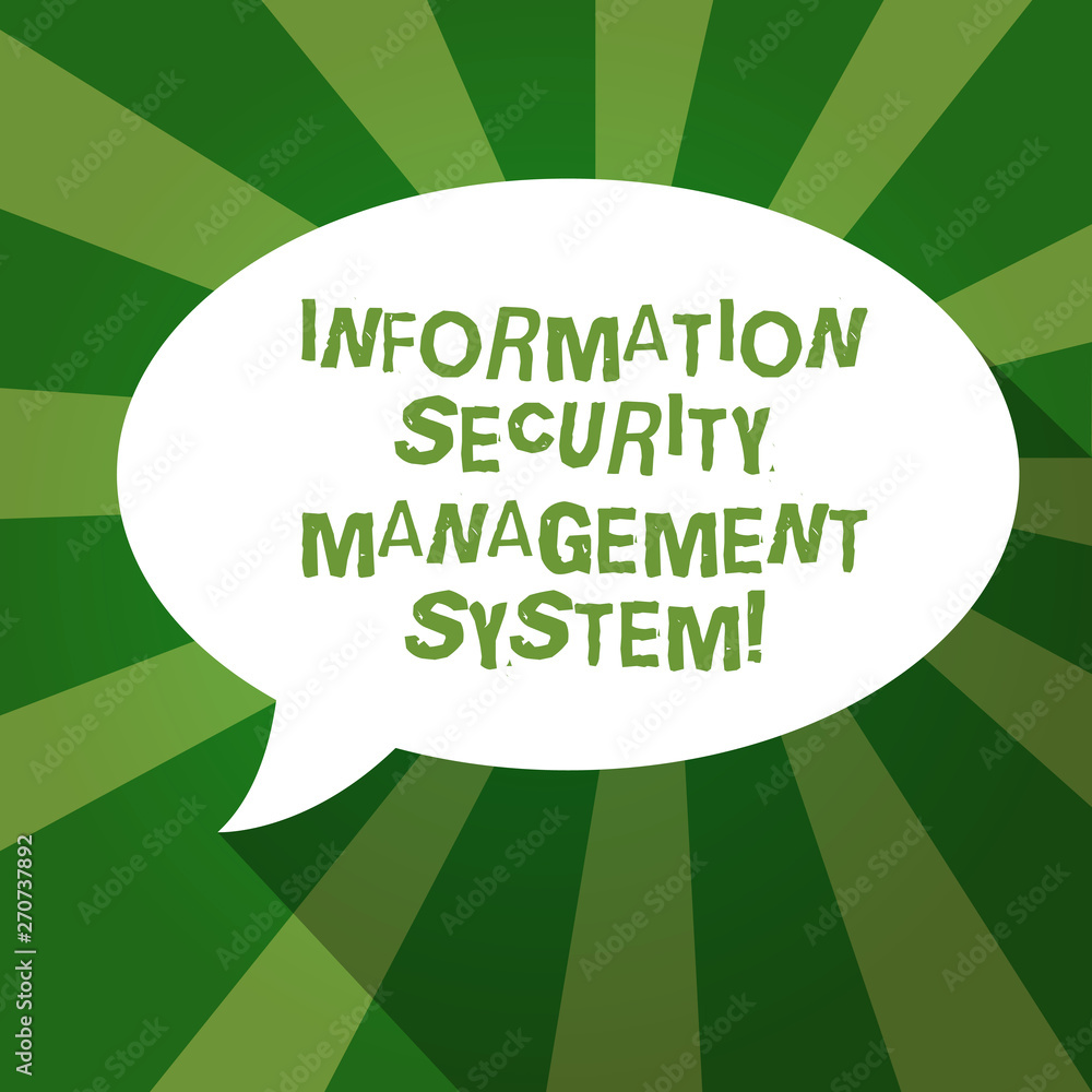 Poster text sign showing information security management system. conceptual photo it safety secure technolo