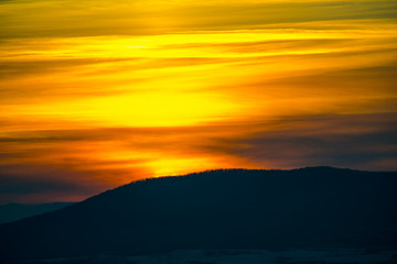 Clouds at the sunset