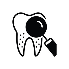 Black solid icon for periodontics dental 