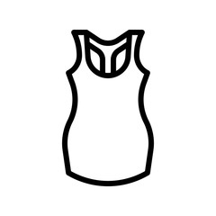 Sleeveless shirt vector illustration, line style icon