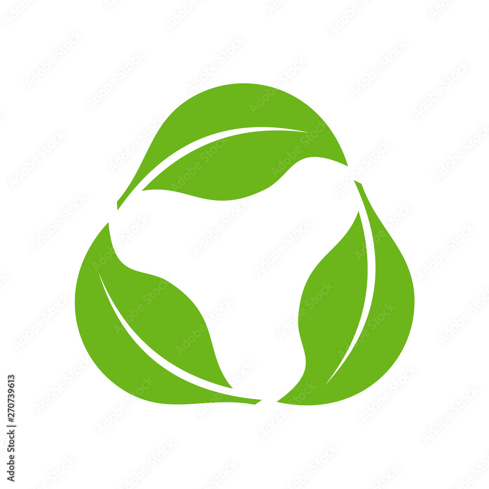 Aufkleber recycle icon page symbol for your web site design recycle icon logo on white background.